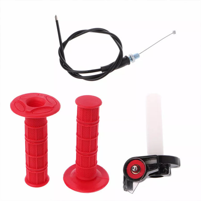 22mm 7/8'' Throttle Twist Grip & Cable Kit For 50-250CC ATV Quad Pit Dirt Bike