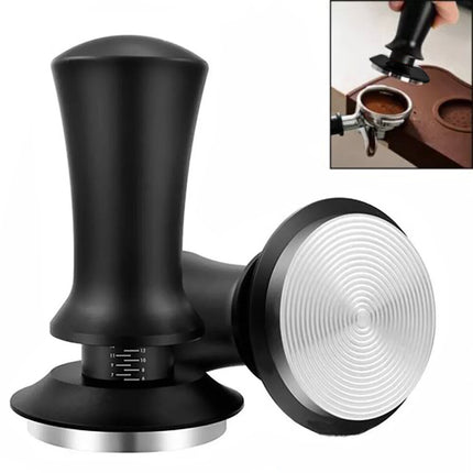 Black 58MM Coffee Tamper with Calibrated Spring Loaded Detachable Espresso Tamper