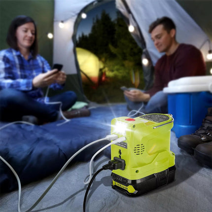 200W For Ryobi ONE Power Inverter 18V Battery Convert to AC 120V/220V w/Type-C