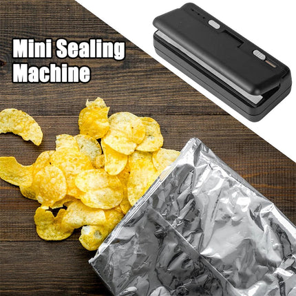 Mini Bag Sealer Heat Sealing Machine Plastic Bag Food Sealer USB Rechargeable