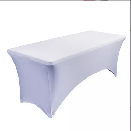 2pcs 4FT White Fitted Spandex Tablecloth Table Clothes Cover Banquets Wedding Party