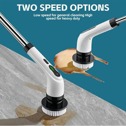 11 In 1 Electric Spin Scrubber Turbo Scrub Cleaning Brush Cordless Rechargeable