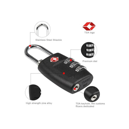 4 Pcs Combination Lock PadLock Locker Locks Security Suitcase Luggage Bag