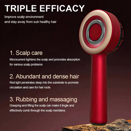 Electric Scalp Massage Comb Hair Growth, Red Light Therapy Brush Head Massager