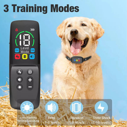 800M Anti Bark Electric Shock Pet Dog Training E-Collar Obedience Remote Control