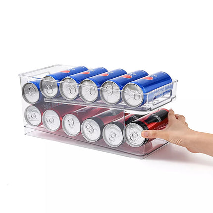 2X 2 Tier Can Dispenser Drink Beer Beverage Storage Rack Fridge Holder Shel