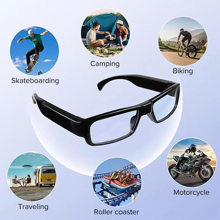 Mini Glasses Camera Wearable Security Camera 1080P Video Recorder Sports Camera