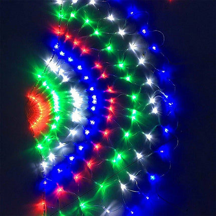 1PC With 3 Peacock LED Peacock Net Mesh LED Fairy String Lights Party Outdoor Curtain Light
