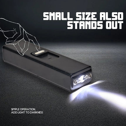 Mini Arc Lighter Portable Electric Flashlight Tool Shock Device Rechargeable