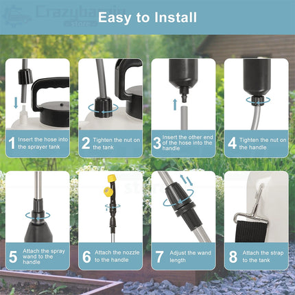 USB Powered Electric Pressure Sprayer 5L Backpack with Adjustable Rod