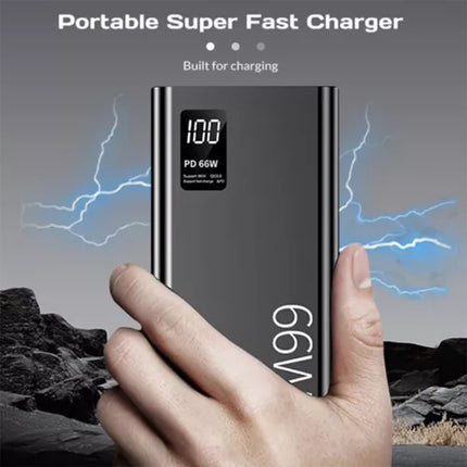 66W 30000mAh PD Fast Charging Power Bank Portable Charger Battery Powerbank Gift