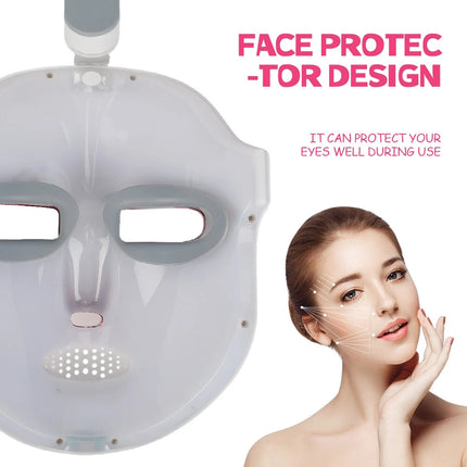Rechargeable Facial LED Mask 7 Colours LED Photon Therapy Beauty Mask Skin