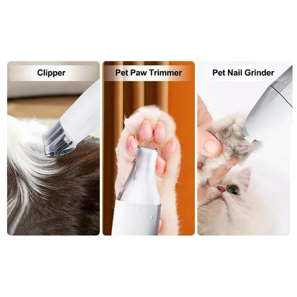 7 IN 1 Pet Grooming Kit Cat Dog Hair Vacuum Remover Dryer Nail Trimmer Low Noise