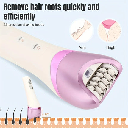 6 in 1 Epilator Women Instant Pain Free Electric Hair Removal Remover Body Face