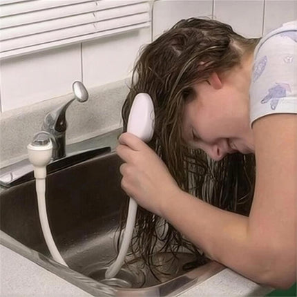 3m Push-On Spray Shower Head Bath Sink Tap Attachment Hose Soft Tube Pet Kids