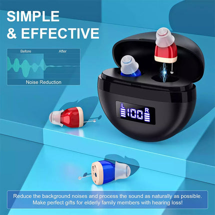 Rechargeable Hearing Aids Digital Severe Hearing Loss Wireless Sound Amplifiers