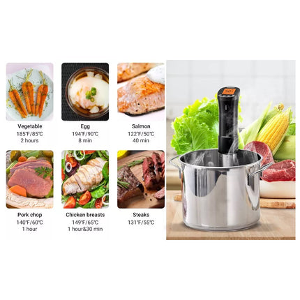 WIFI Sous Vide Culinary Cooker Immersion Circulator ISV-200W Alarm 1000W