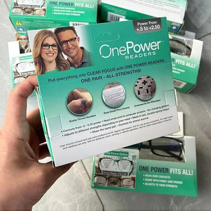 2 x One Power Auto Focus Presbyopi Reading Glasses Readers Adjustable 0.5-2.5 +