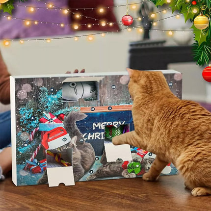 Cat Advent Calendar Christmas Countdown Calendar for Kitten Toys 24 PCS