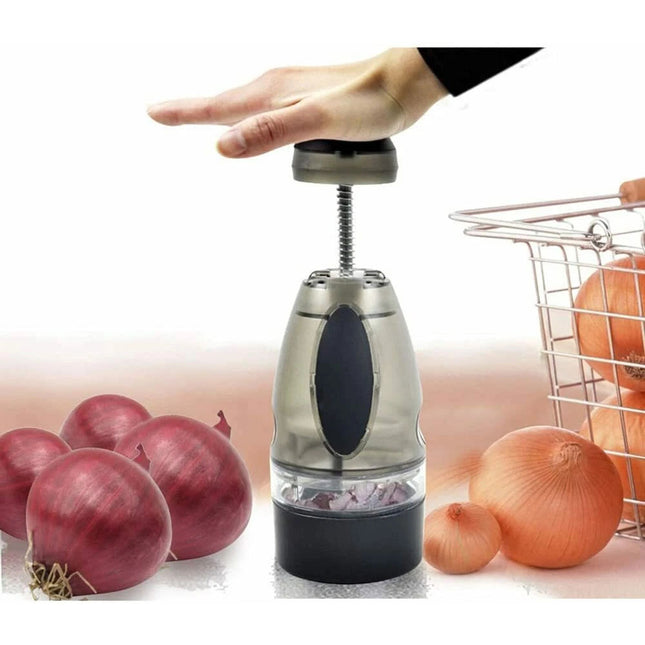 Onion Chopper Slap Vegetable Push Cutter Slicer Garlic Dicer Food Pressing Tool