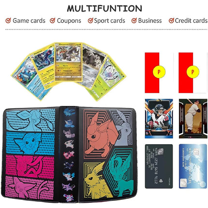 Trading Cards Album Folder Pockets Card Binder Holder for Pokemon Card