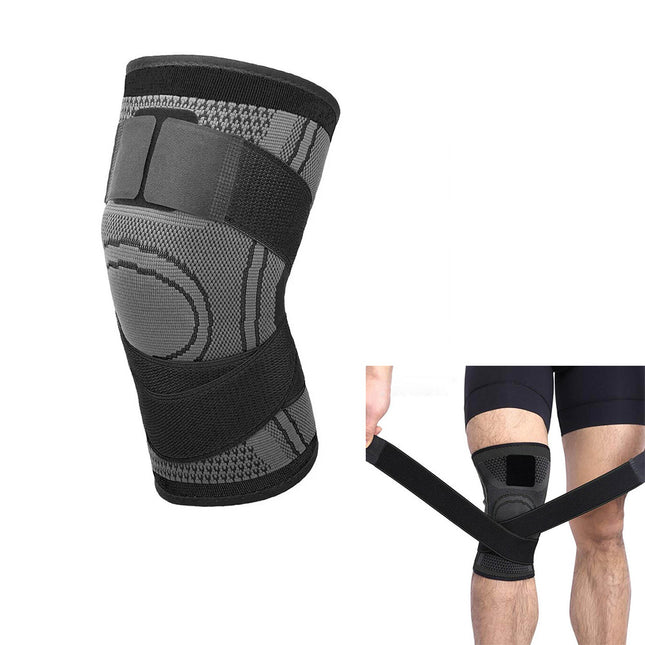 1Pcs Black 3D Knee Leg Brace Support Compression Sleeve Breathable Sports Jogging Running