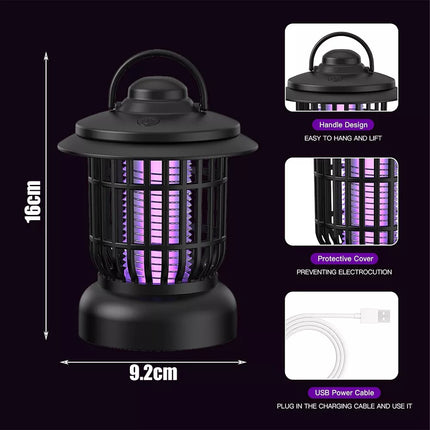 Mosquito Catcher Lamp Insect Killer Electric LED Light Fly Bug Zapper Trap USB