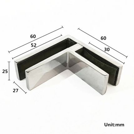 Glass Clamp Stainless Steel Joiner Bracket Balustrade Pool Fence Fencing Clamps