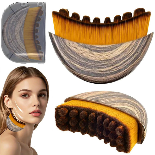 2Pcs Lymphatic Contour Face Brush, Dry Brushing Face Brush,Lymphatic Drainage Massage