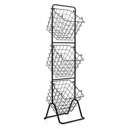 3-Tier Wire Fruit Basket Vegetable Snack Storage Stand Organizer Kitchen