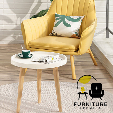 Bedside Tables Side Table Wood Bedroom Storage Nightstand Furniture Round Lamp