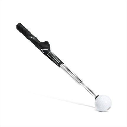 Golf Swing Practice Stick Telescopic Trainer Master Training Aid Posture Correct  （black）