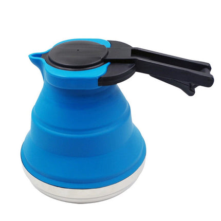 1.2L Collapsible Kettle Outdoor Hiking Camping Silicone Water Pot Gas Stove Hob