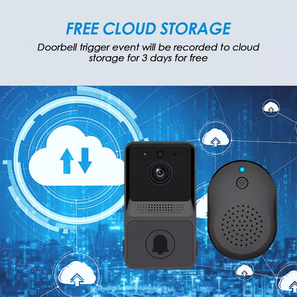 Wireless WiFi Video Doorbell Smart Phone Door Ring Intercom Security Camera Bell