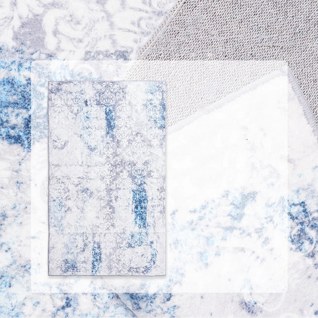 120×180 CM Traditional Vintage Rug 6mm Thick Antibacterial Non-Slip Washable Indoor Outdoor