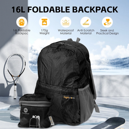 2* Travel Foldable Backpack Lightweight Shoulder Foldaway Luggage Bags Gym Sports