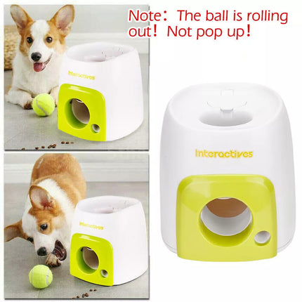 Pet Tennis Ball Machine Launcher Interactive Dog Toys Fetch Thrower Roll Out OZ