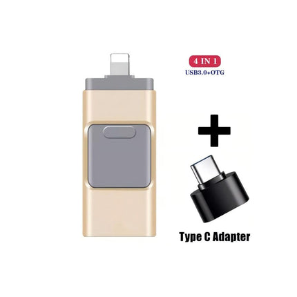 Phoxfer Backup Stick,Photo Stick USB Memory Phone Flash Drive,4 in 1 USB Type C  32GB