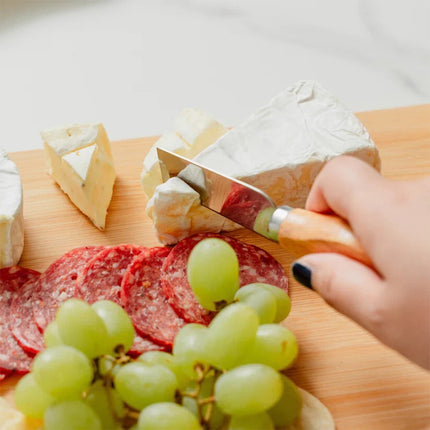 Bamboo Cheese Cutting Board & Knife Set Wooden Serving Boards & Cheese Knives