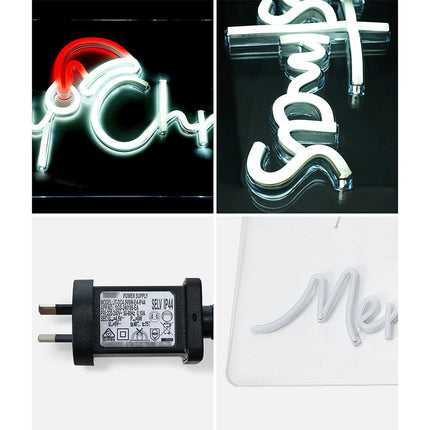 Tinseltown Merry Christmas Sign Light LED Motif Rope Lights 76cm Xmas Decor