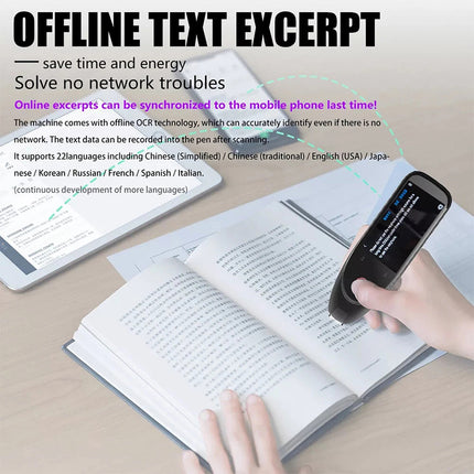 Smart Scan Translation Pen Text Reading Pen 112 Voice Language Translator Device