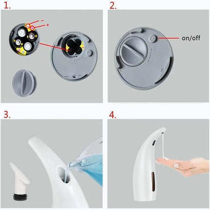 300ml Automatic Soap Liquid Dispenser Touchless Handsfree IR Sensor Hand Washing