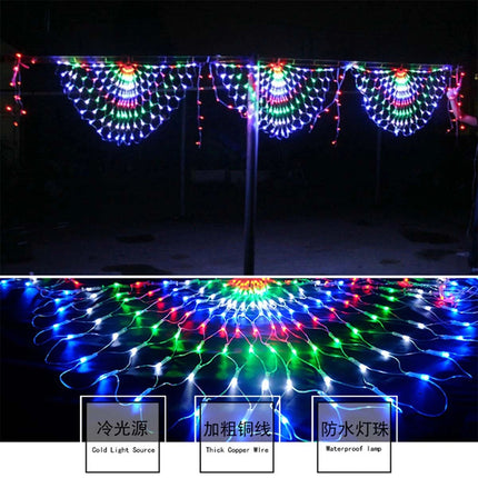 1PC With 3 Peacock LED Peacock Net Mesh LED Fairy String Lights Party Outdoor Curtain Light