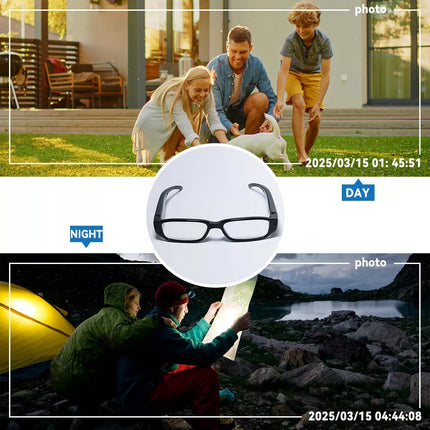 Mini Glasses Camera Wearable Security Camera 1080P Video Recorder Sports Camera
