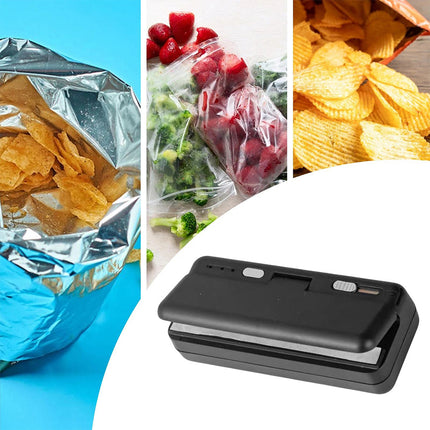 Mini Bag Sealer Heat Sealing Machine Plastic Bag Food Sealer USB Rechargeable
