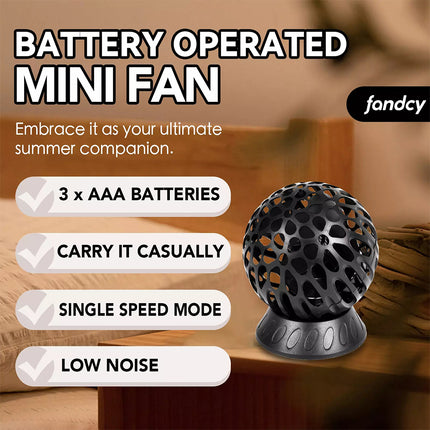 Air Circulation Mini Silent Sphere Fan Light Unique Desk Gift USB Charging