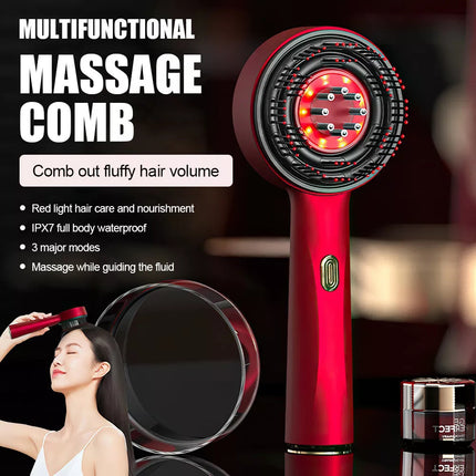 Electric Scalp Massage Comb Hair Growth, Red Light Therapy Brush Head Massager