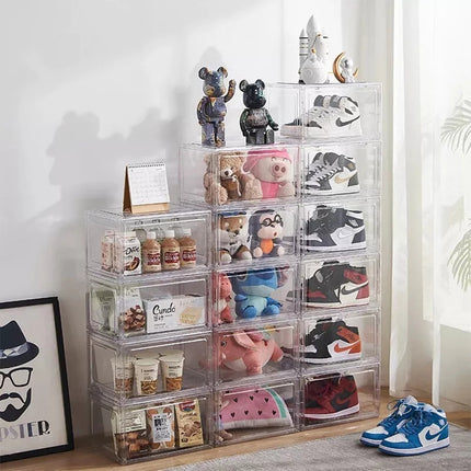 Premium Sneaker Acrylic Shoe Box Organiser Dustproof Storage Display Transparent