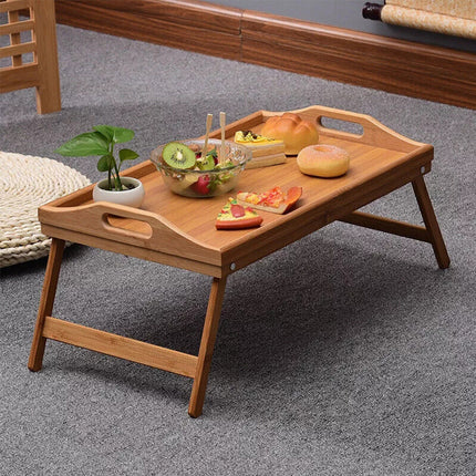 Wooden Bamboo Folding Tray Bamboo Fpld Up Lap Tray Tea Coffee Table Breakfast
