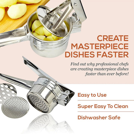 Potato Presser Mesher Ricer Commercial Grade Tool to Press Mesh Fruit or Food